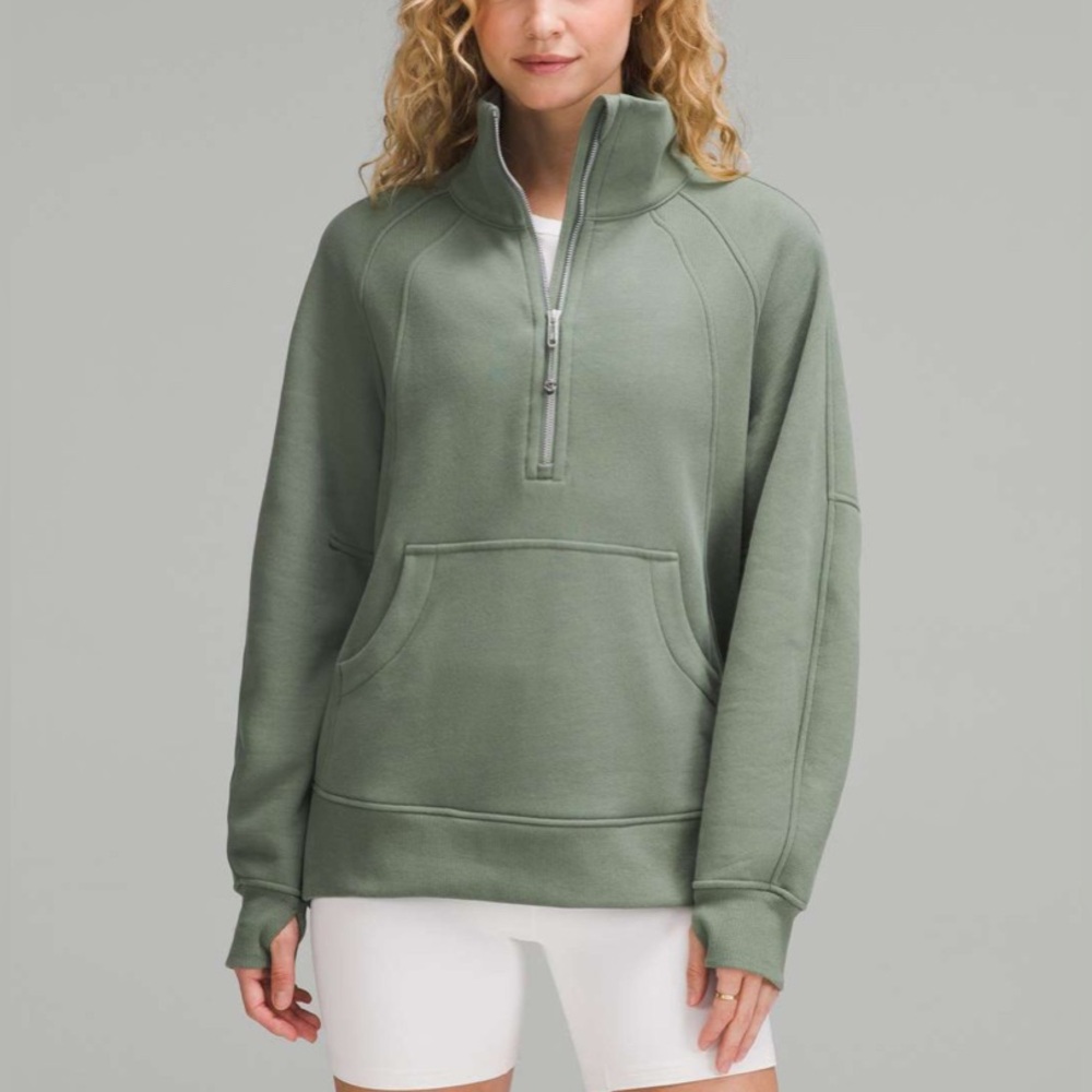 lululemon athletica Green Half-Zip Pullover